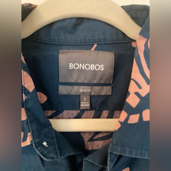 Slim Fit Zebra Print Short Sleeve Button Down - Picture 2 of 3